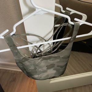 Onzie army print small sports bra